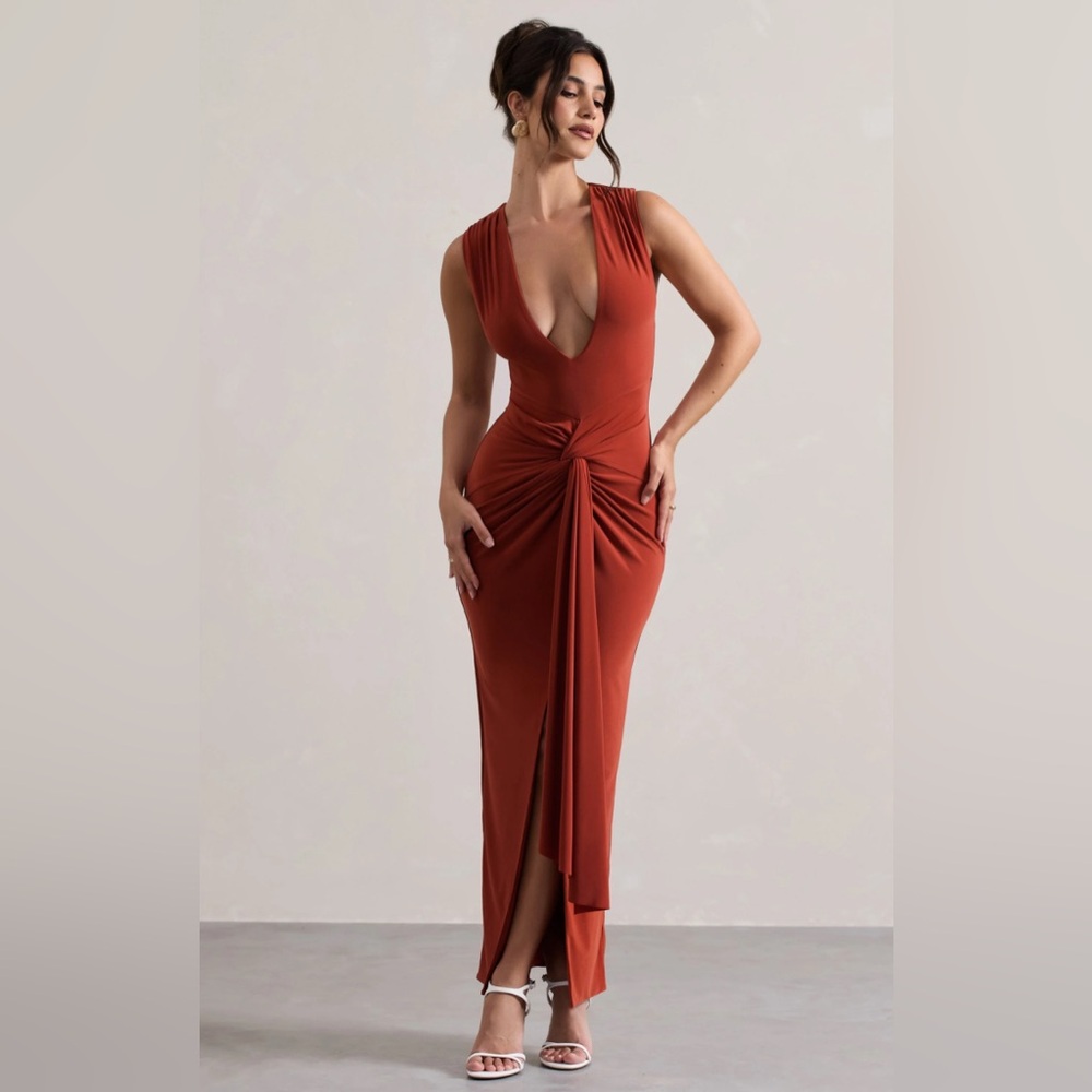 Club L London Rust Maxi Dress